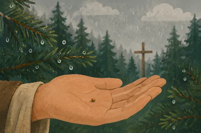 Mustard Seed in Hand by Evergreens