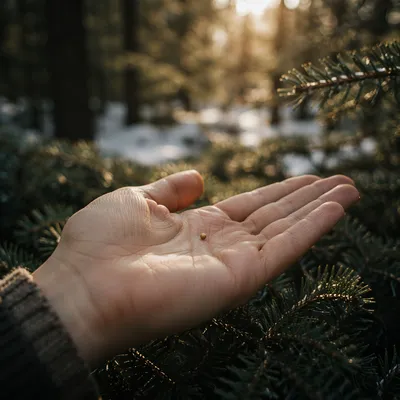 Mustard Seed Resting in Open Palm