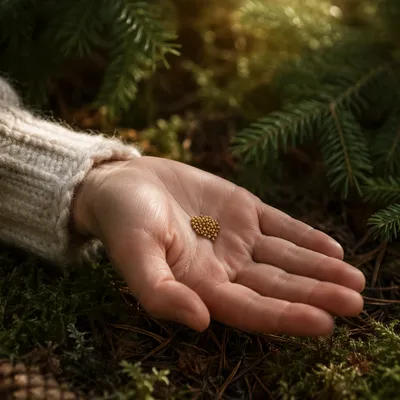 Tiny Mustard Seeds in Open Palm