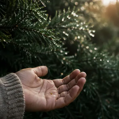 Mustard Seed in Palm with Evergreen Hope