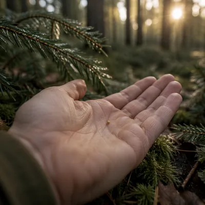 Mustard Seed Resting in an Open Palm