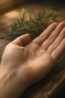 Mustard Seed Resting in Open Palm