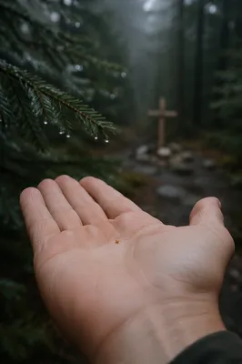 Mustard Seed in Hand Evergreen Faith