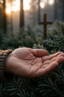 Mustard Seed in Frosted Palm