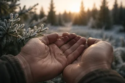 Mustard Seed in Weathered Hands