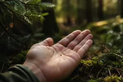 Mustard Seed in Open Palm