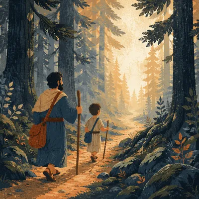 Narrow Evergreen Path Toward Morning Light