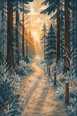 Narrow Forest Path Toward Morning Light