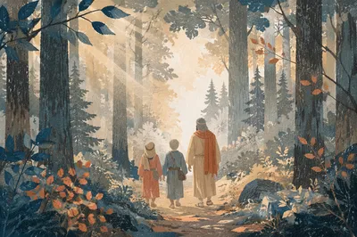 Narrow Evergreen Path Toward Morning Light
