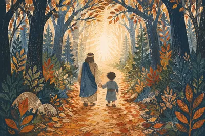 Narrow Forest Path Toward Hopeful Light
