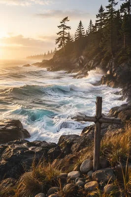 Sunrise Waves by Evergreen Cross