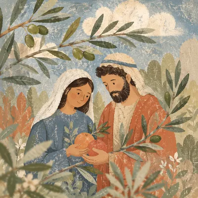 Evergreen Olive Branch Peace Symbol Closeup