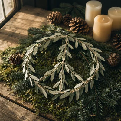 Olive Branch Peace on Evergreen Moss
