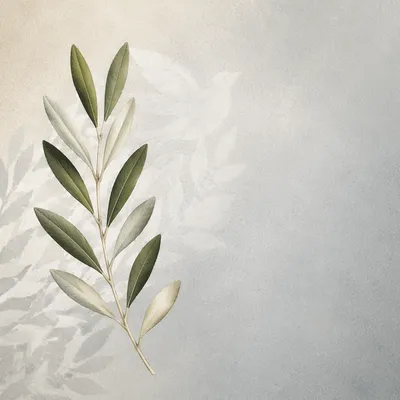 Minimalist Olive Branch Peace Symbol