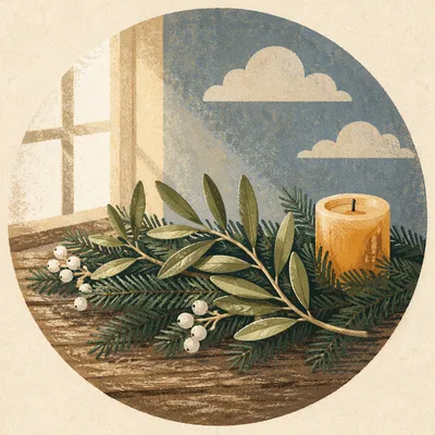 Olive Branch Peace Motif on Evergreen