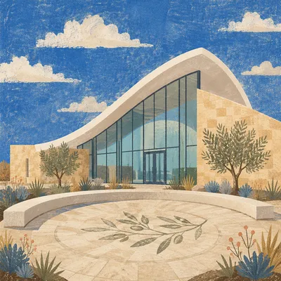 Olive Branch Peace Chapel Under Blue Sky