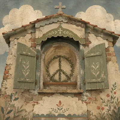 Olive Branch Peace Symbol on Old Chapel