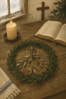 Olive Branch Peace Wreath in Chapel