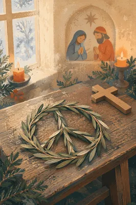 Olive Branch Peace Symbol on Prayer Bench