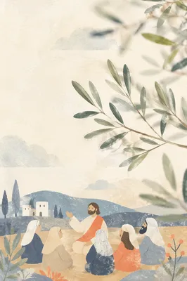 Minimal Olive Branch Peace Background