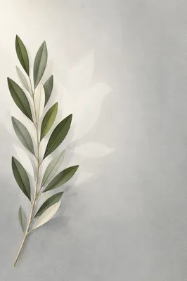 Minimal Olive Branch Peace Motif