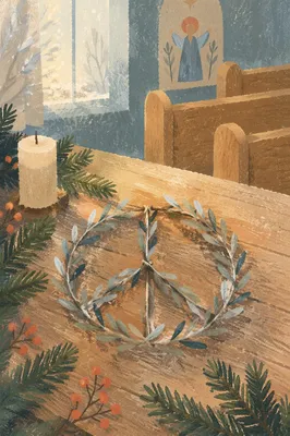 Olive Branch Peace Circle with Evergreen