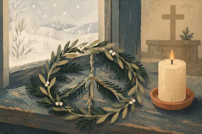 Olive Branch Peace Symbol in Winter Chapel
