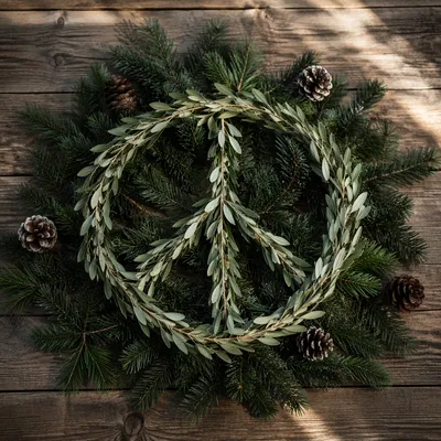 Olive Branch Peace Symbol on Evergreen