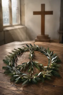 Olive Branch Peace Symbol in Chapel Light
