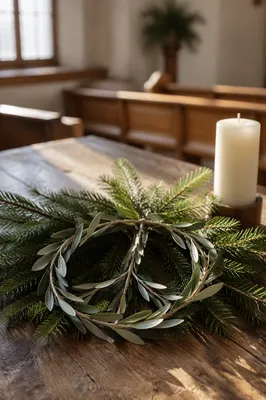 Olive Branch Peace Symbol in Winter Chapel