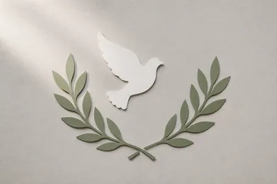 Evergreen Olive Branch Peace Dove