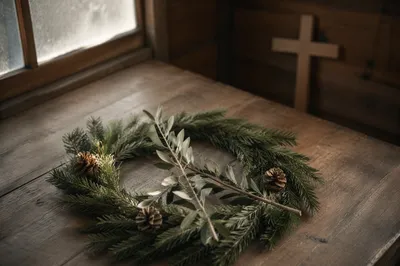 Olive Branch Peace Wreath in Prayer Room