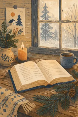 Open Bible with Evergreen Morning Devotion