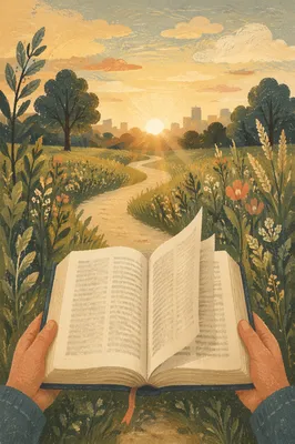Open Book in Breezy Meadow Path