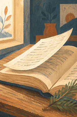 Open Bible Pages in Gentle Evergreen Breeze