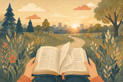 Open Book in Breezy Meadow Path