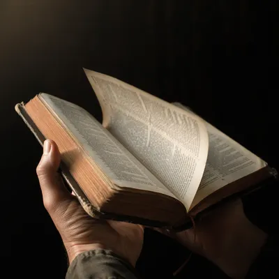 Open Bible Pages Turning in Breeze