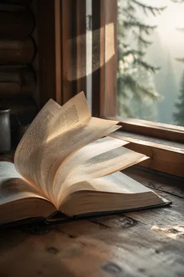 Bible Pages Turning in Morning Breeze