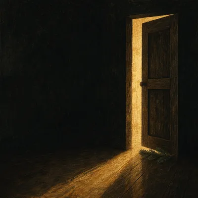 Open Door Light with Evergreen Hope