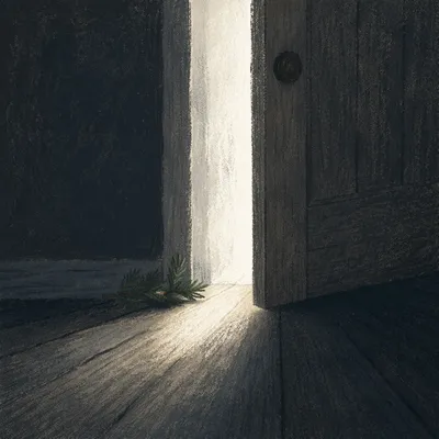 Open Door Light with Evergreen Hope