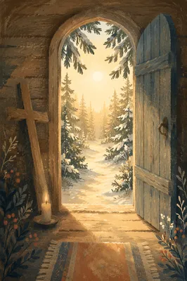 Open Chapel Door to Evergreen Light