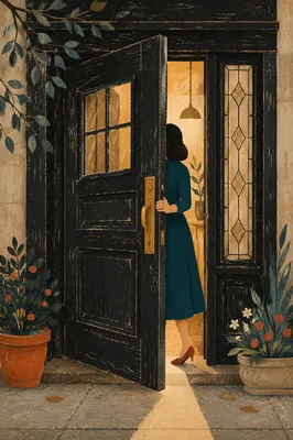 Open Doorway with Warm Inviting Light