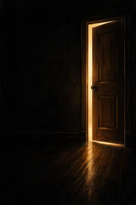 Open Door with Golden Light Invitation