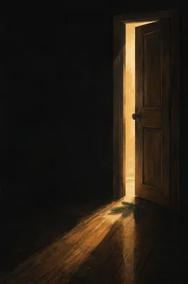 Open Door Light with Evergreen Hope