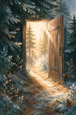 Open Forest Doorway with Morning Light