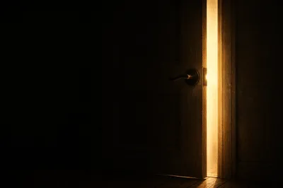 Open Door of Hope in Golden Light