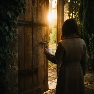 Open Door of Hope in Evergreen Garden