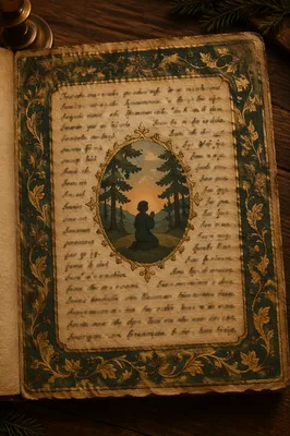 Evergreen Manuscript with Kneeling Prayer Miniature