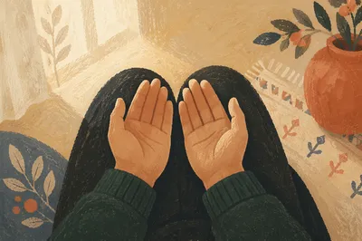 Open Hands in Humble Evergreen Prayer