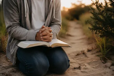 Quiet Prayer on Evergreen Path